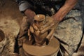 Pottery handmade in workshop