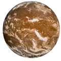 Fiction brown water planet isolated