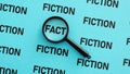 Fiction and Fact is shown using the text Royalty Free Stock Photo