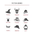 Fiction genre icons.