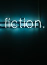 Fiction neon letter installation Royalty Free Stock Photo