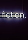 Fiction neon letters Royalty Free Stock Photo