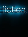 Fiction neon letters Royalty Free Stock Photo