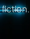 Fiction neon letters Royalty Free Stock Photo