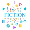 Fiction Colorful Random Shapes Circular Text