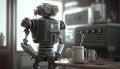 fictional assistant robot digital art illustration, Generative AI