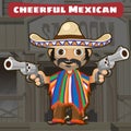 Fictional cartoon character - cheerful mexican Royalty Free Stock Photo