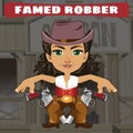Fictional cartoon character - famed robber Royalty Free Stock Photo