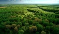 Fictional forest nature plain aerial photo material