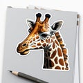 Fictional Giraffe Sticker Design Made with High-Quality Generative AI