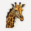 Fictional Giraffe Sticker Design Made with High-Quality Generative AI