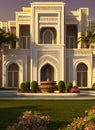 Fictional Mansion in Ashgabat, Ahal, Turkmenistan. Royalty Free Stock Photo