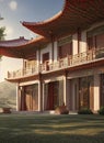 Fictional Mansion in Beichengqu, Inner Mongolia, China. Royalty Free Stock Photo