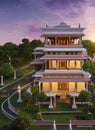 Fictional Mansion in Dindigul, Tamil N?du, India. Royalty Free Stock Photo