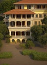 Fictional Mansion in Gemena, Sud-Ubangi, Congo (Kinshasa). Royalty Free Stock Photo