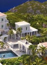 Fictional Mansion in Gustavia, , Saint Barthelemy.