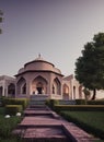 Fictional Mansion in Khomeyni Shahr, E?fah?n, Iran. Royalty Free Stock Photo