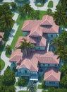 Fictional Mansion in North Port, Florida, United States. Royalty Free Stock Photo