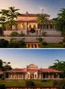 Fictional Mansion in Pelotas, Rio Grande do Sul, Brazil. Royalty Free Stock Photo