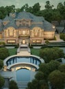 Fictional Mansion in Plano, Texas, United States.