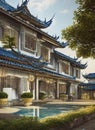 Fictional Mansion in Wenzhou, Zhejiang, China.