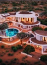 Fictional Mansion in Windhoek, Khomas, Namibia. Royalty Free Stock Photo
