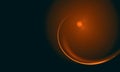 Fictional orange sun or imaginary hot solar orb shines in dark deep space. Royalty Free Stock Photo