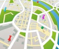 Fictional Perspective City Map Royalty Free Stock Photo
