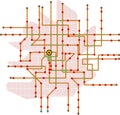 Fictional subway map