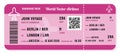 Fictitious boarding pass Royalty Free Stock Photo