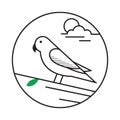 fictive bird. Vector illustration decorative design