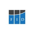 FID letter logo design on WHITE background. FID creative initials letter logo concept. FID letter design Royalty Free Stock Photo