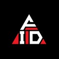 FID triangle letter logo design with triangle shape. FID triangle logo design monogram. FID triangle vector logo template with red Royalty Free Stock Photo