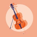 Fiddle classical instrument icon