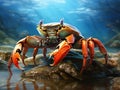 Ai Generated illustration Wildlife Concept of Fiddler crab Royalty Free Stock Photo