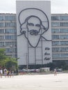 Fidel Castro in Plaza de Revolution