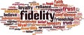 Fidelity word cloud concept Royalty Free Stock Photo