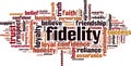 Fidelity word cloud concept Royalty Free Stock Photo