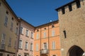 Fidenza, Parma, Italy: cathedral square Royalty Free Stock Photo