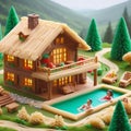 Fideos al sol una escena de verano en miniatura