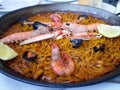 Fideua shellfish paella typical Valencias cuisine