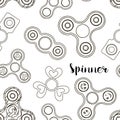 Fidget finger spinner set pattern Royalty Free Stock Photo