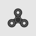 Fidget finger spinner stress, anxiety relief toy. Hand spinner icon on white background. Royalty Free Stock Photo