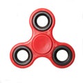 Fidget finger spinner stress anxiety relief toy isolated on white background.