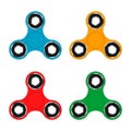 Fidget hand spinner toy for increased focus, stress relief. Relaxation device.