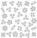 Fidget Hand Spinners Seamless Pattern Background. Vector illustration.