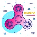 Fidget spinner. Vector illustration