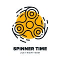 Finger spinner linear logo design Royalty Free Stock Photo
