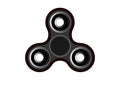 Fidget spinner icon - toy for stress relief and improvement of attention span. Filled with gray and black color. Isolated