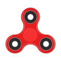 Fidget spinner isolated on white background. Stress relieving, hand spin toy icon.